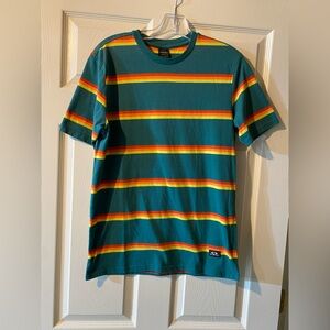 Oakley Striped T Shirt Adult Medium Teal Green Mens Retro Style